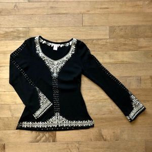 Nanette Lepore Merino Wool Long-Sleeve Top